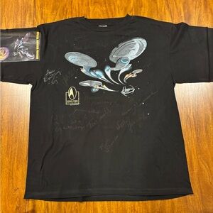 1996 original STAR TREK autographed 30th anniversary tee with program! Rare!